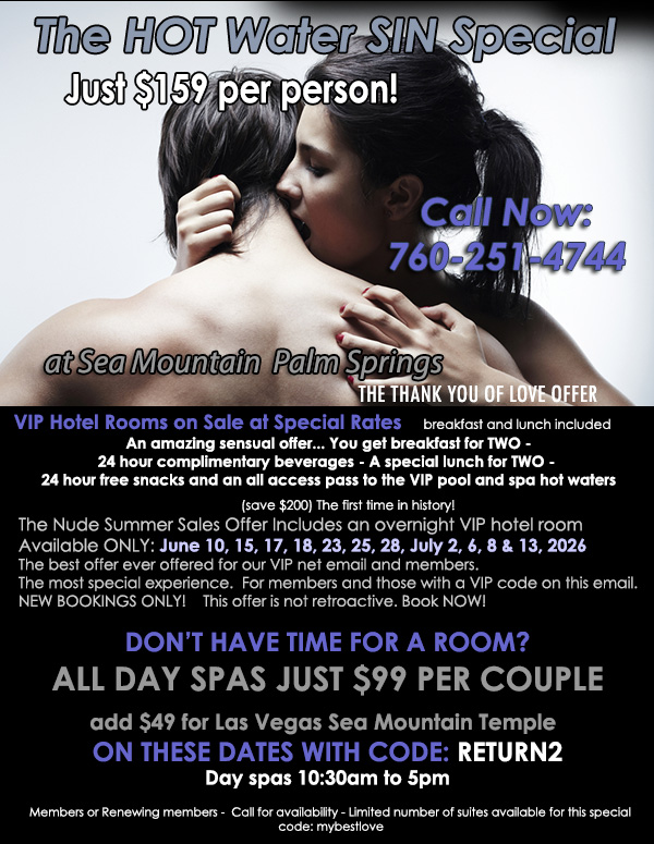 Sea Mountain Nude Lifestyles Spas Offers