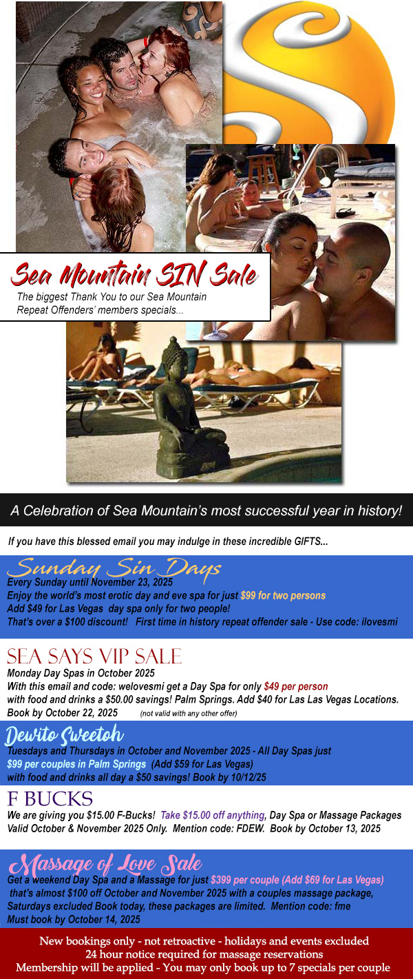 Sea Mountain Nude Lifestyles Spas Offers